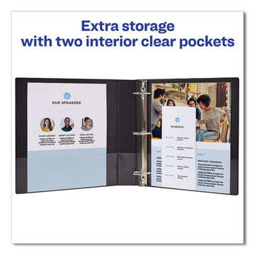 Avery® Durable Non-view Binder With Durahinge And Slant Rings, 3 Rings, 1.5" Capacity, 11 X 8.5, Blue freeshipping - TVN Wholesale